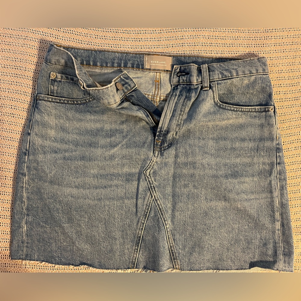 Everlane Deconstructed Jean Mini Skirt
